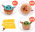 Baby Yoda Reversible Plushie Toys Baby Yoda Plush Squishmallow Double-Sided Flip Baby Yoda Stuffed Animal to Show Daily Mood(High 17cm)