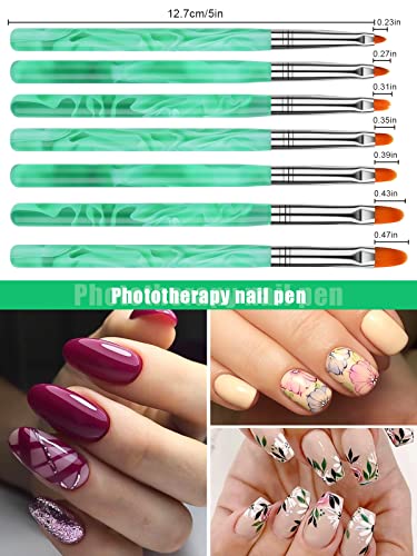 TOROKOM 19Pcs Nail Art Brushes Professional Acrylic Brushes for Nails incl Gel Polish Nail Art Tools, Nail Design Brushes,Double Ended Dotting Tools for Acrylic Application Manicure,with Nail Dust Brush