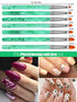TOROKOM 19Pcs Nail Art Brushes Professional Acrylic Brushes for Nails incl Gel Polish Nail Art Tools, Nail Design Brushes,Double Ended Dotting Tools for Acrylic Application Manicure,with Nail Dust Brush