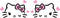 Hello Kitty with Hearts Rearview Mirror Sticker Vinyl Decal for Bumper & Car Window Sticker for Cars, Laptops, MacBook Trucks and More - Colour - Black n Pink - Size - 4.4" x 2.6"