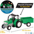 Driven by Battat – Micro Tractor – Toy Tractor with Light, Sound, & Detachable Trailer Farm Toy for Kids 3+ (2Pc)