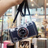 Awsaccy Emily in Paris Phone Case iPhone XR Camera Case Vintage Cover Cute 3D Cool Unique Camera Design Case PC Silicone Cover with Removable Neck Strap Lanyard for Girls Women Black