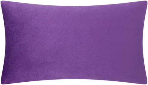JWH 3D Flower Throw Pillow Covers Aesthetic Sunflower Pillow Cases Cute Pillowcase Handmade Decorative Rectangle Velvet Cushion Covers Farmhouse Sofa Couch Floor Decor Plush Shams 12x20 Inch Purple