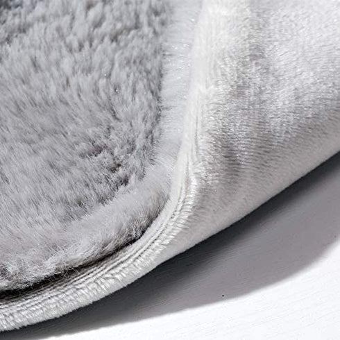 CREVENT Cozy Plush Baby Security Blanket Loveys for Baby Boys and Girls, Minky Dot Front + Sherpa Backing with Animal Face (Grey Bunny)