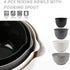 BoxedHome Classic Mixing Bowl Set, BPA Free Plastic, Microwave and Dishwasher Safe (Set of 4, Grey)