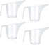 Fireboomoon 4 Pack Plastic Funnel Pitcher,Large Capacity Long Spout Measuring Cup for Bakeware Molds,Pancake,Batter,Muffin,Cakes,Soap Making(4 Cups/32 Ounces/1000 ml)