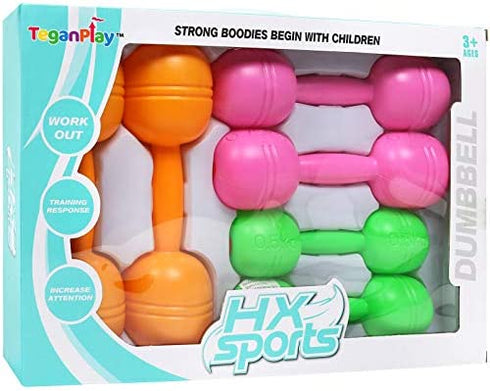 Kids Weight Set Dumbbells Set for toddlers | Barbell Fitness Exercise Equipment for Home Gym Workout (Set of 6 pcs)