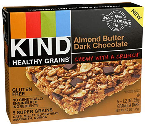 KIND Healthy Grains Almond Butter Dark Chocolate, 6.2 Oz