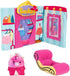 Squishville by Squishmallow Boutique Play Scene, 2” Lola Soft Mini-Squishmallow, 8” Playset, 1 Plush Accessory, Marshmallow-Soft Animals, Boutique Toys