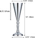2 Pcs Tabletop Silver Metal Wedding Flower Trumpet Vase Table Decorative Centerpiece Artificial Flower Arrangements for Anniversary Ceremony Party Birthday Event Aisle Home Decoration (Silver)