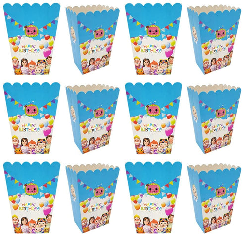 30 Pcs JJ melon Party Popcorn Boxes JJ melon Party Supplies Favors Candy Container for JJ melon Birthday Theater Themed Parties Movie Nights Carnivals
