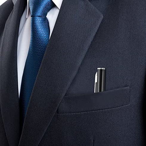 BBTO 10 Pieces Small Pens Mini Pen Metal Thin Pens Fine Wallet Pocket Metal Pen Miniature Gel Ink Pens for Signature Calligraphy Executive Business