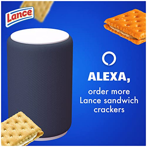 Lance Sandwich Crackers, Variety Pack, 3 Flavors, 8 Individually Wrapped Packs, 6 Sandwiches Each