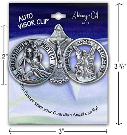 Cathedral Art St. Christopher Visor Clip, One Size, Silver