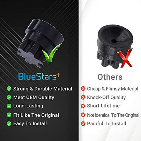 Ultra Durable 00618112 00637940 Rubber Grate Feet Replacement Part by BlueStars - Exact Fit For Thermador & Bosch Range/Gas Range/Gas Cooktop - Replaces 1999626 617174 618112 PS3478553 - PACK OF 20