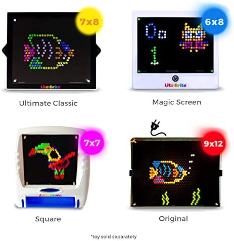 IllumiPeg Things That Go Refill templates for Basic Fun Lite Brite Ultimate Classic (10 Sheets, 7x8)