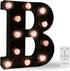 Obrecis LED Black Alphabet Marquee Letters Sign Light Up Marquee Number Letter Lights Sign with Diamond Bulb for Night Light Home Bar Christmas Lamp Birthday Party Wedding Decoration B