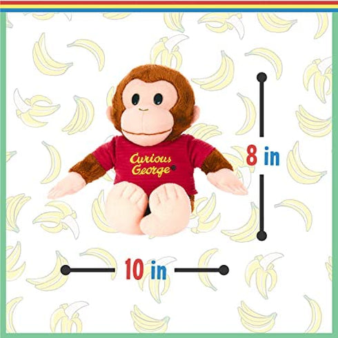 KIDS PREFERRED Curious George Monkey Plush - Classic George 8" Stuffed Animal, (91720)