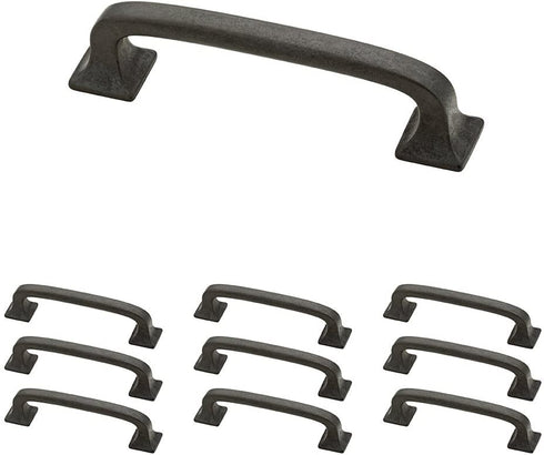 Franklin Brass P29521K-SI-B Pull with Square Feet, 3" (76mm), Soft Iron, 10 Count