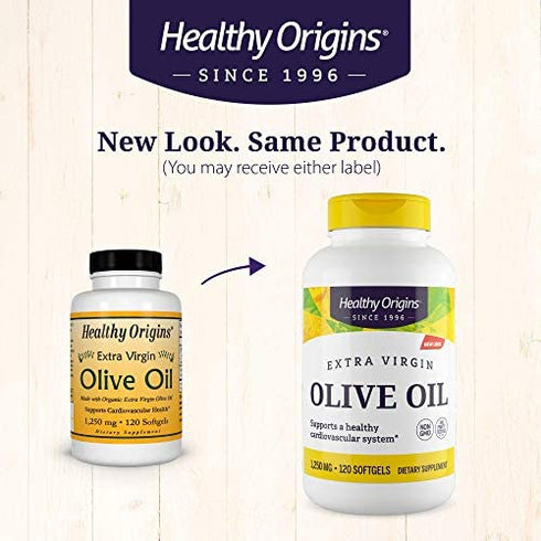 Healthy Origins Extra Virgin Olive Oil Softgels, 120 Count