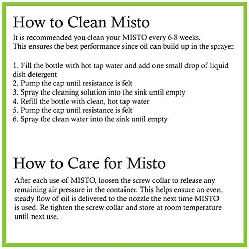 Misto Oil Sprayer, Frosted Glass