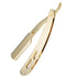Stainless Steel Straight Edge Barber Shaving Razor Folding Straight Razor Gold Single Edge Replaceable Blades fit for All of Double Edge Razor Blades (Gold)