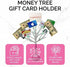 White Money Tree Gift Holder with Clips and LED Light Tips - Gift Card Holder Tree with 10 Photo Clips - Gift Card Tree Holder for Birthdays, Christmas, Weddings etc. - 17 inches tall - by Mein Schatz