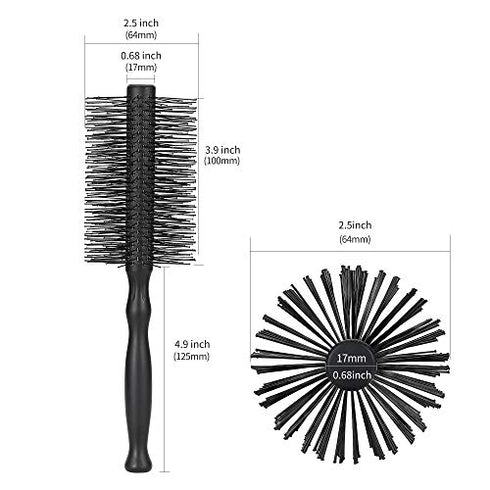 Large Round Hair Brush for Women Blow Drying, Soft Nylon Bristles, 2.5-inch Diameter, Big Round Brush for Blowout, Styling, Curling, Smoothing Medium to Long Wavy, Curly, Thick Hair