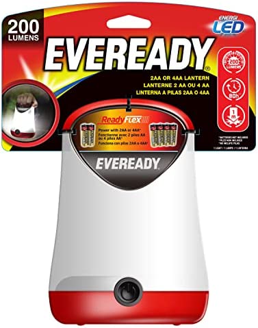 Eveready LED Camping Lantern, Bright Battery Powered Lantern, Water Resistant Hurricane Supplies, 100 Hour Run-time, Pack of 1