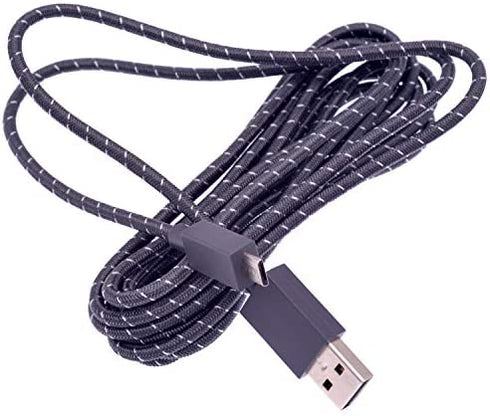 Deal4GO 2.7M 9FT Long Original Braided Micro USB Charging Cable for Xbox One Elite Controller 1698 White Special Edition (White)