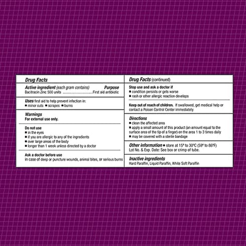 (3 Pack) CareALL 1oz Bacitracin Antibiotic Zinc Ointment. First Aid Ointment to Prevent and heal infections for Minor cuts, scrapes and Burns.