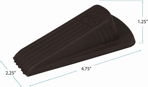 Master Manufacturing 2-Pack Brown Big Foot Door Stops, Heavy Duty Rubber Wedge Design, Made in the USA, Holds Heavy Doors Securely (Pack of 2) (00971)