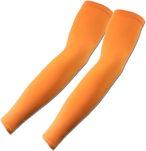 The Elixir Golf New Arm Sleeve Golf Sun Protection Arm Cooling Sleeve Cover Sports Cycling Tennis Camping, Orange