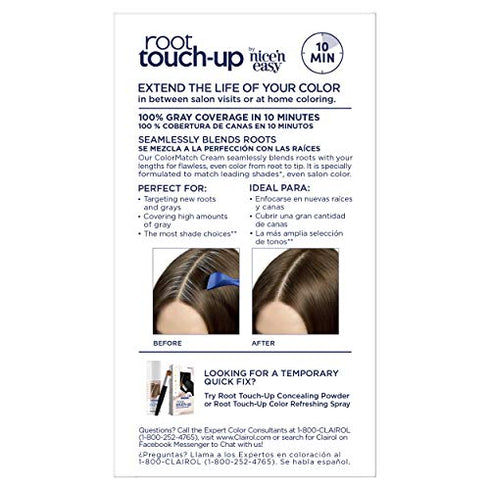 Clairol Root Touch-Up by Nice'n Easy Permanent Hair Dye, 5G Medium Golden Brown Hair Color, Pack of 1