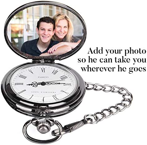 to My Son | Mother and Son - Graduation Gifts for Him 2022 - Engraved “to My Son Love Mom” Pocket Watch - Perfect Gifts for Son from Mom for Christmas, Valentines Day, Birthday