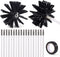 21-Piece 24 Feet Dryer Vent/Duct Brush Cleaning Kit Chimney Cleaning Kit Lint Remover Working with or Without Drill Includes 2 Nylon Brush Heads, 18 Rods and 1 Tape