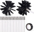21-Piece 24 Feet Dryer Vent/Duct Brush Cleaning Kit Chimney Cleaning Kit Lint Remover Working with or Without Drill Includes 2 Nylon Brush Heads, 18 Rods and 1 Tape