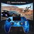 Kujian Wireless Controller for PS4, Blue Galaxy Style High Performance PS-4 Remote Controller for PlayStation 4/Pro/Slim/PC with Dual Vibration, Audio Function, USB Cable