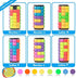 R.Y.TOYS Fidget Toy for Adults/Teens/Boys/Girls,Magic Cube,Brain Teasers,Rotate&Slide Puzzle Cylinder Game for Kids(8Colorsx7Layers)