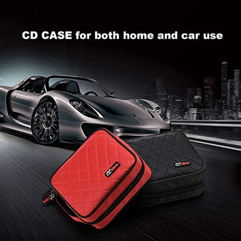 CCidea 40 Capacity CD/ DVD Case Holder Portable Wallet Disc Storage Binder for Car, Home,Travel Carrying Organizer (Black) Specials