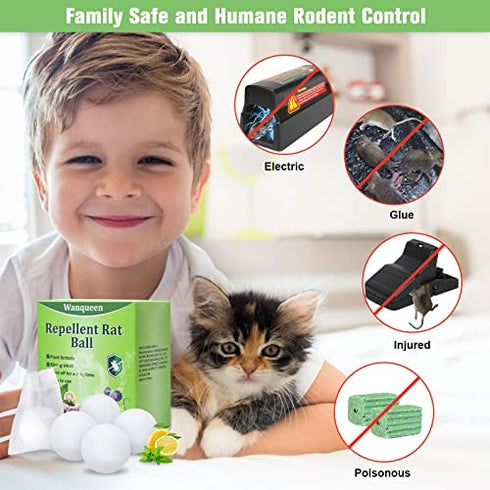 4 Pack Mouse Repellent Rodent Repellent, Peppermint Oil to Repel Mice and Rats, Mice Repellent Pest Insect Control