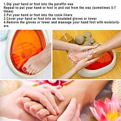 200pcs Paraffin Wax Bath Liners, Paraffin Bags for Hand & Foot, Plastic Paraffin Socks and Gloves for Therabath Hot Wax Therapy Bags Covers for Paraffin Wax Machine (200pcs mittens booties)