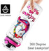 Home Tune 30oz Water Drinking Bottle - Tritan BPA Free, Chug Spout, Push-Button Flip Lid, Time Marker, Lightweight, Leak-Proof Water Bottle with Cute Print Design for Girls & Boys