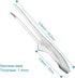 2 Pieces Stainless Steel Grill Tongs for Korean and Japanese BBQ Clean & Convenient Use,Non-Slip Serrated Tips,Ideal for Cooking Self-Standing Tongs for Salad,Grill,Camping,Buffet,Oven