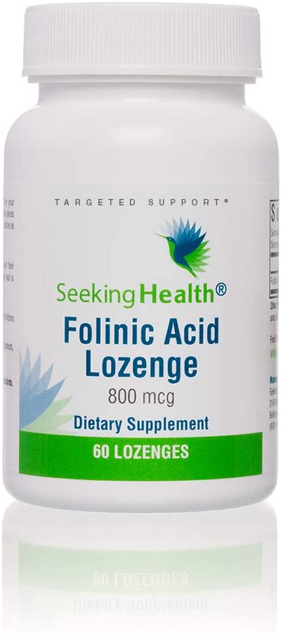 Seeking Health | Folinic Acid Lozenge | 60 Lozenges | Folic Acid 800 mcg | Vitamin Lozenge