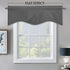 Blackout Scalloped Velvet Curtains Valance - Elegant Home Decor Rod Pocket Top Tier Curtains Thermal Insulated Energy Efficient Drapes for Kitchen / Basement, Grey, W52 x L18-inch, 1 Panel