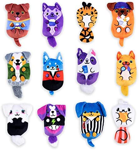 Dogs vs Squirls - Mystery Bag - 1pk - 4" Super-Soft & Bean-Filled Plushies! Collect These as Stocking Stuffers! Great for Advent Calendars - Great for Kids, Boys, & Girls!