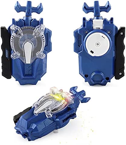 Konikiwa Battling Sparking String Launcher, Brave Valkyrie Top Burst Launcher Set, Left and Right Spin String Launcher Grip Compatible with All Bey Burst Series - Blue