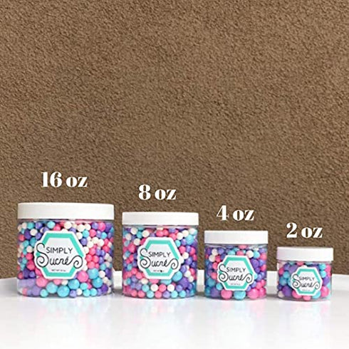 White Pearls Sprinkle Mix by Simply Sucré | Pearl Sprinkles Sprinkles | Wedding Sprinkles | Edible Sprinkles | 4 oz. 8oz. 16 oz. 24 oz. | Bulk Sprinkles | White Sprinkles