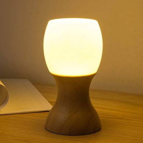 LONRISWAY LED Wood Desk Lamp, Bedroom Bedside Night Light, Dimmable Led Lighting, Creative Home Decor Table lamp, Unique House